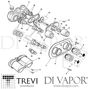 Trevi Therm Pre-1997 with Red Override Button Shower Spare Parts - IDL DV 364